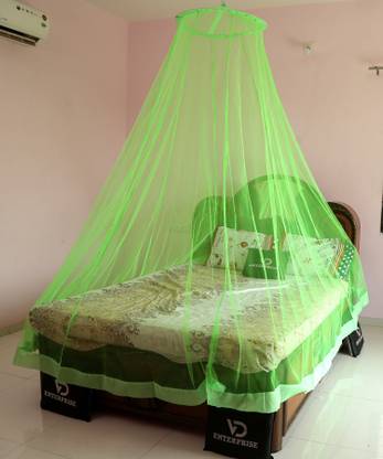 VD Enterprise Polyester Adults Washable Double bed parrot color Polyester Mosquito Net Mosquito Net
