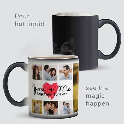 Brandees Photo and Text Ceramic Cup For Birthday Anniversary Gift Magic Ceramic Ceramic Coffee Mug
