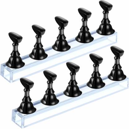 KIRA Acrylic Nail Display Stand Nail Tip Holder Magnetic Nail Practice Stand Fingernail DIY Nail Art Stand for False Nail Tip Manicure Tool
