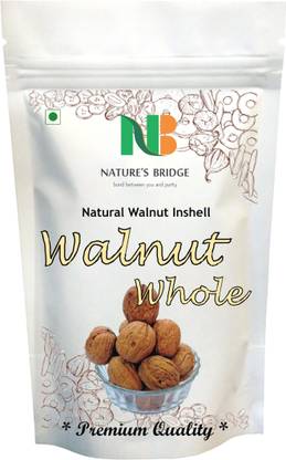 Nature's Bridge California Shelled Walnuts (Jumbo Sized) 900 Gm / Akhrot Sabut / Akhrot / California Walnuts With Shell Walnuts