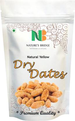 Nature's Bridge Dry Dates (400 GM) / Sukha Khajoor / Chuara / Dry Yellow Dates / Pila Chuara / Kharak Dry Dates