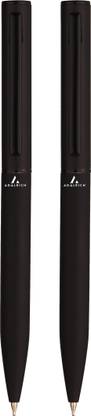 Adalrich TWIST BLACK Metal Ball pen| Set of 2 | Single Pen Box Ball Pen