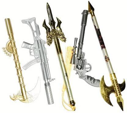 Oneclickshopping Gun Pen ; Sword Pen Combo Set Gel Pen