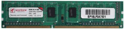 spontane Spontane 4GB DDR3 1600 Desktop DDR3 4 GB (Dual Channel) PC (4GB DDR3 1600 Desktop)