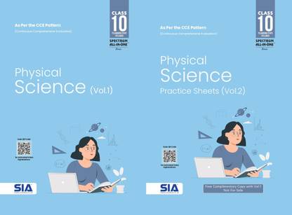 Physical Science (Volume -1&2) Class 10 (SET Of TWO) Telangana State Syllabus Spectrum Series 1st Edition 2021-22