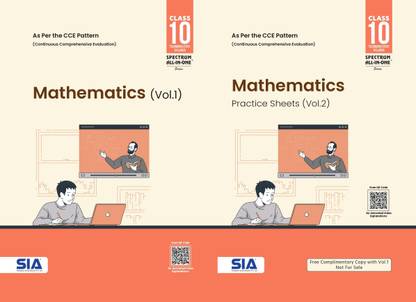 Mathematics (Volume -1&2) Class 10 (SET Of TWO) Telangana State Syllabus Spectrum Series First Edition 2021-22