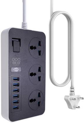 OUD 6 USB 3 Sockets 3000W 3.1A Smart Spike Guard Power Extension Cord Usb Power Socket 3  Socket Extension Boards