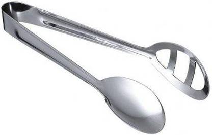 Dynore Stainless Steel Oval Salad Tong Stainless Steel Oval Salad Tong 19.5 cm Salad Tongs