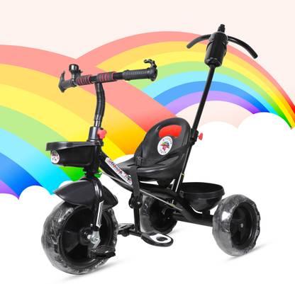 Luckshine Tricycle for Kids with Handle Front and Back Basket Recommended for 2,3,4,5 Year Tricycle