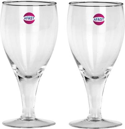 AFAST (Pack of 2) Bavrage Tumbler Multi Purpose Wine Glass Transparet & Self Designer Set Of 2 Stylish Glass -WI25 Glass Set Wine Glass