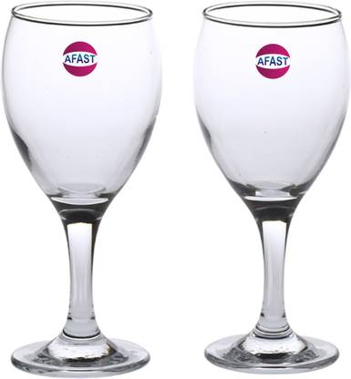 AFAST (Pack of 2) Bavrage Tumbler Multi Purpose Wine Glass Transparet & Self Designer Set Of 2 Stylish Glass -WI22 Glass Set Wine Glass