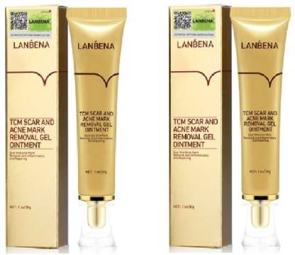 LANBENA TCM Scar Cream, Acne Scar Removal Cream, Acne Spots Treatment Blackhead Whitening Cream, Scar Gel for Stretch Marks Relief and Burns Repair 30ml TCM Scar Cream Pack of 2