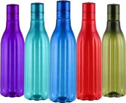 POLYSET Sprite Screw-lid 1000ml, PET Bottles, Multicolor, Pack of 5 1000 ml Bottle