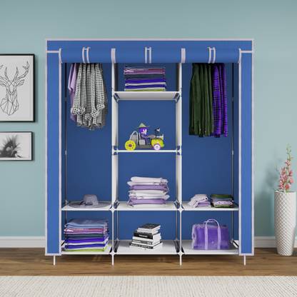 FurniGully 6+2 Shelves Portable 88130 PP Collapsible Wardrobe