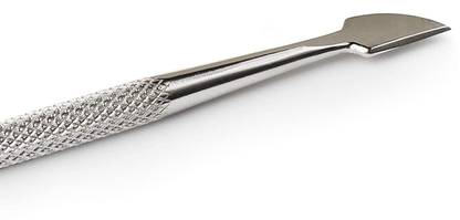 Barcode Cuticle Pusher and Spoon Nail Cleaner - Professional Stainless Steel Cuticle Remover, Cutter and Trimmer Manicure and Pedicure Tool for Fingernail and Toenail Care Dual Ended Cuticle Pusher With Filer
