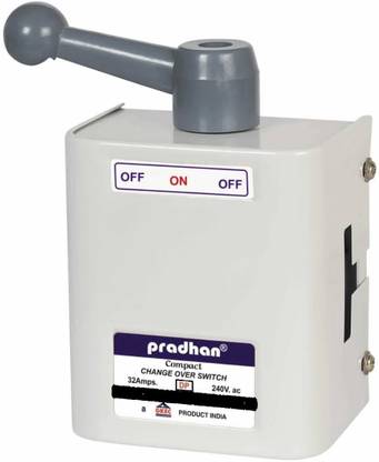 Pradhan Compact change over switches 32 Amps Double Pole (DP) . Indoor Plug-In Electronic Timer Switch