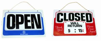 A-Mart™ Open Closed With Adjustable time Emergency Sign