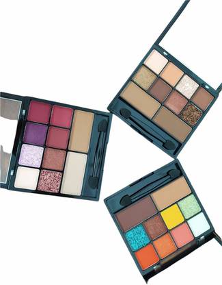 MYEONG Professional 10 COLOR Glitter Colourful Shimmer Eyeshadow and Highlighter Makeup Palette 42.9 g