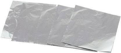 BAKERS4U Silver Color Chocolate Candy Foil Wrappers Wedding Birthday Party DIY Craf 250PCS Aluminium Foil
