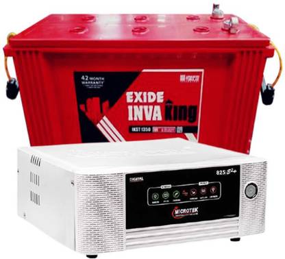EXIDE IKST 1350 +Microtek UPS E²+ 825 Tubular Inverter Battery