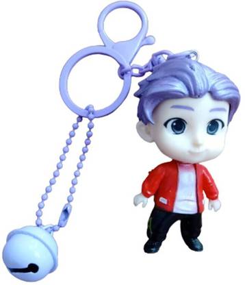 DSR TINY TAN BTS-BT21- RED-RM Keychains PVC Keychain Action Figures Toys keychains+Standee Key Chain