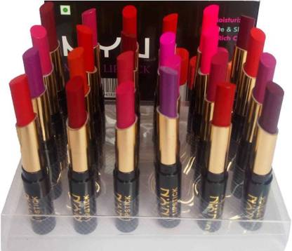 NYN Moisturzing Matte & Shiny Rich Color Lipstick Pack Of 24