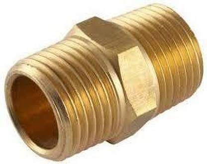 Pbl Brass Pipe Fitting Hex Nipple 1/4" x 1/4" BSP Male UNION Pipe Fitting 1/4BSP BRASS Male Thread Hose Fitting Straight Quick Adapter Hex Nipple Coupler ConnectOR Fitting 4pcs 2-Way Union Pipe Joint