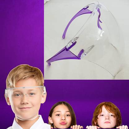 Orbit Fly Kids Full Face Covering, Protective Face Shield and Reusable Shield, Facial Protection and Mouth Shield, face covering Safety Face Shields with Frames Kids Face Shield Safety Cap