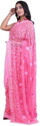 NC Fashion 1234-NC-P Chiffon Saree Falls