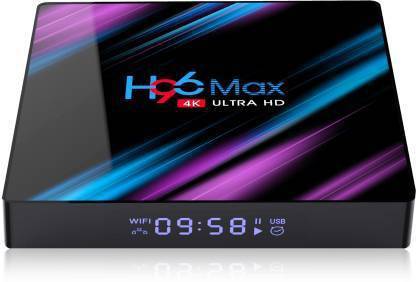 TSPL H96 MAX RK3318 4+32 Android 10 Dual Band Wifi Bluetooth 4K HDR Smart TV Box Media Streaming Device