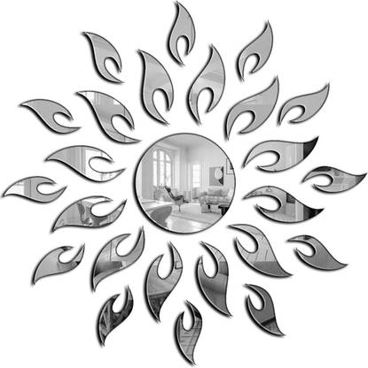 wall1ders 45.72 cm 1.5 Feet Sun Silver Self Adhesive Sticker