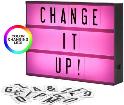 Quirkmall Cinema Light Box Super Perfect DIY Color Changing LED Cinematic Light Up Box Table Lamp
