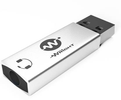 wright USB External Sound Card Audio Adapter 2 in 1 USB to 3.5mm Jack Audio Adapter Aluminum Stereo Sound Card for Windows Mac PS5 Linux PC Laptops Desktops [ NOT for TV/CAR ] USBTO3.5MM Sound Card