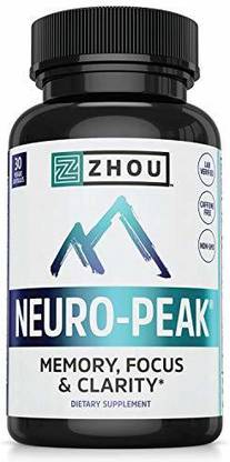 ZHOU Memory, Focus & Clarity - Mental Performance Nootropic Dmae, L-Glutamine & More