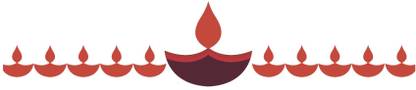 StickerYard 91.44 cm Diya Border Self Adhesive Sticker