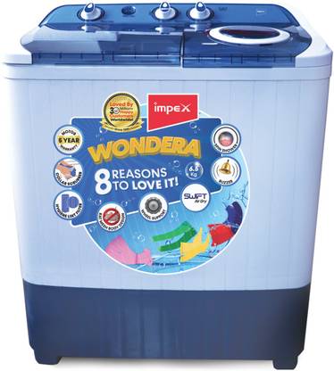 IMPEX 6.5 kg Semi Automatic Top Load Washing Machine Multicolor