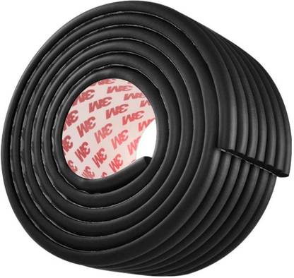 Dhruv Mart Soft Baby Proofing Corner Guards & Edge Protectors-Pre-Taped Table Corner Protector,Child Safety for Babies,Toddles,Kids Corner Covers Furniture,Table,Desk (Black)