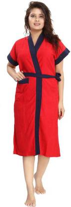 Poorak Red Large Bath Robe