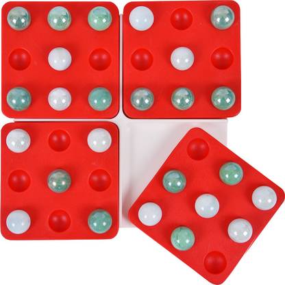 Mickleys Four Square A Game Of Five Marbles In A Row, Aim To Be The First To Make 5 Marbles Of The Same Colour In A Row By Placing & Turning, Fun Family Game Word Games