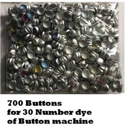 saunit 700+ button shells for fabric button making compatible for 30 number dye Metal Buttons
