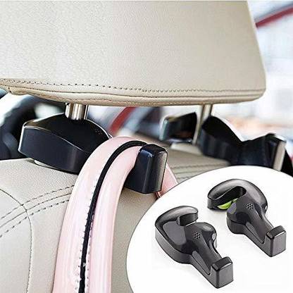 Maxxlite B07J2RL457 Universal Car Back Seat Headrest Hook | Hanging Holder for Purse, Bags, Polybags, Handbags, Groceries (Pack of 2) Car Coat Hanger