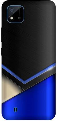 SAVETREE Back Cover for Realme C11 2021, RMX3231, Black And Blue Theam