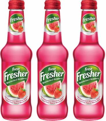 Fresa Fresher Watermelon & Strawberry Fruit Juice Imported 250ml ( pack of 3 )