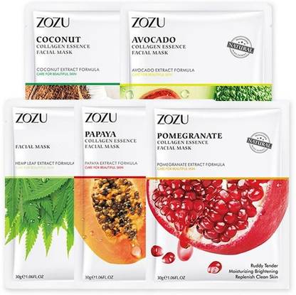 ZOZU face shaping and face glow face sheet mask pack of 5  Face Shaping Mask