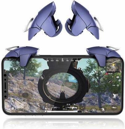 Ugen Blue Shark Gamepad Mobile Gaming Trigger-for Aiming & Shooting PUBG Controller Shooter Free Fire Button Handle L1 R1 Trigger Joystick Aim Key For PUBG/Rules of Survival/Knives Gaming Accessory Kit (Blue, For Android, iOS)  Gaming Accessory Kit