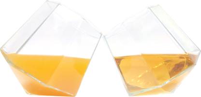 OUTRIGHT (Pack of 2) Octagonal Shaped Glass with Diamond Bottom Glass Set Wine Glass