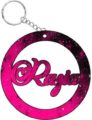 SY Gifts Razia Pink Black Glitter Keychain Key Chain