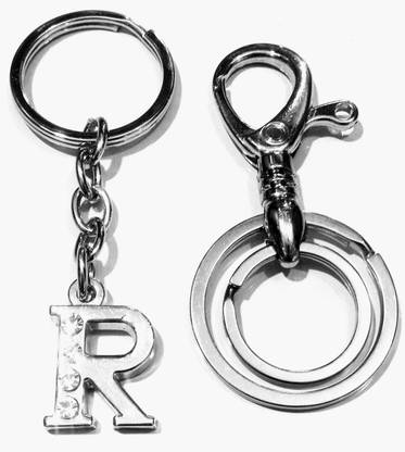 ROYALSHOP ALPHABET R LETTER AND HOOK KEY CHAN SET OF 2 Key Chain