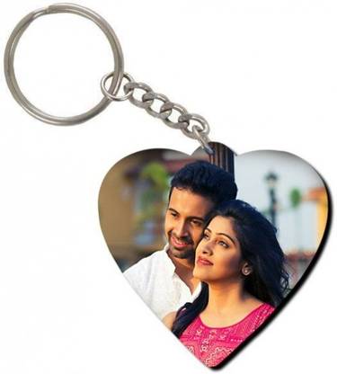 HARINAR Photo Printed Heart Shape Keyring / Photo Key Chain Key Chain Key Chain