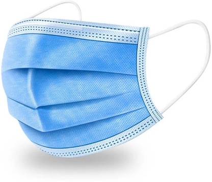 tHemiStO 50 Pcs, BFE >99% & PFE >99% with Adjustable Nose Pin, Blue Non-Reusable Surgical Mask With Melt Blown Fabric Layer
